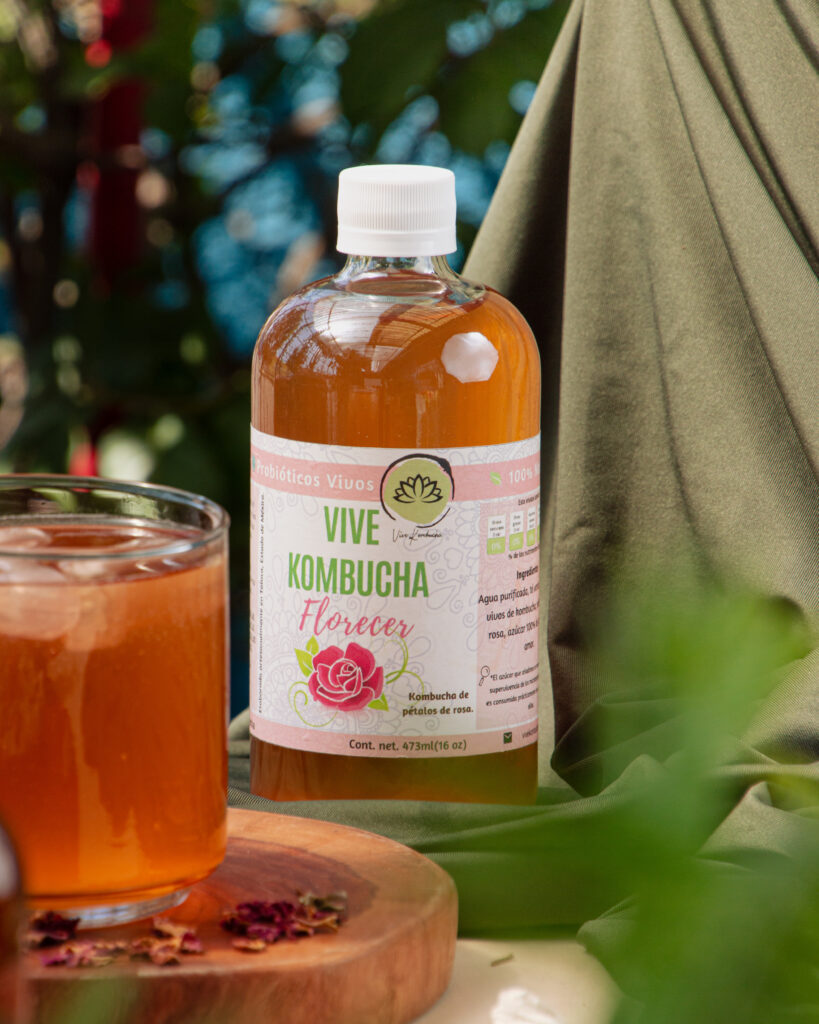 Kombucha "Florecer" (pétalos de rosa)