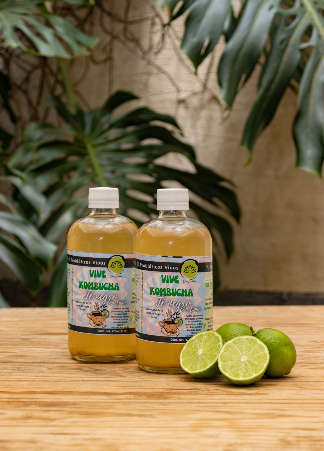 Kombucha de Té Negro y Limón